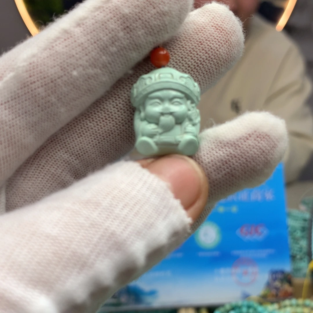 绿松石挂件未镶嵌明*
