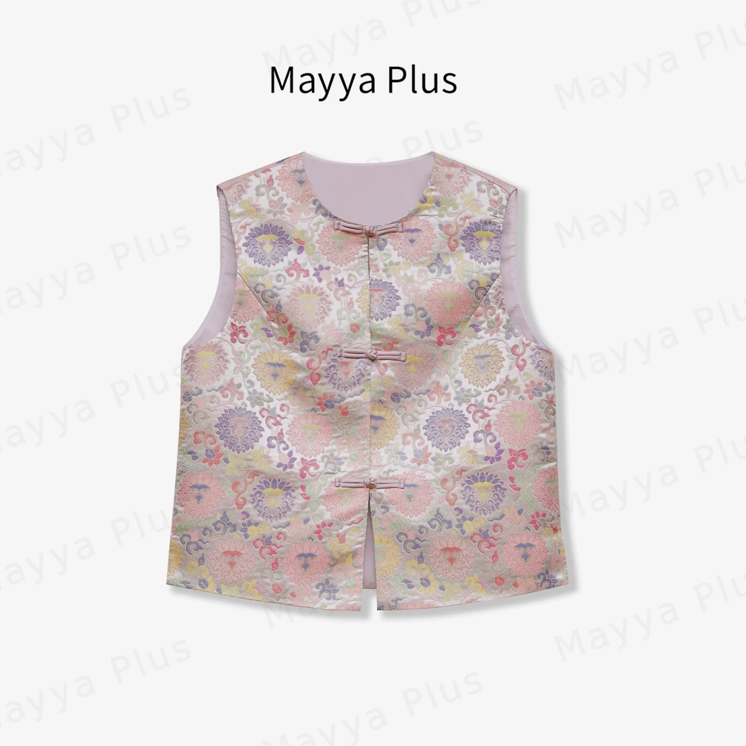 【如意锁】Mayya Plus麦芽定制新中式马甲修身无袖坎肩上衣32518889