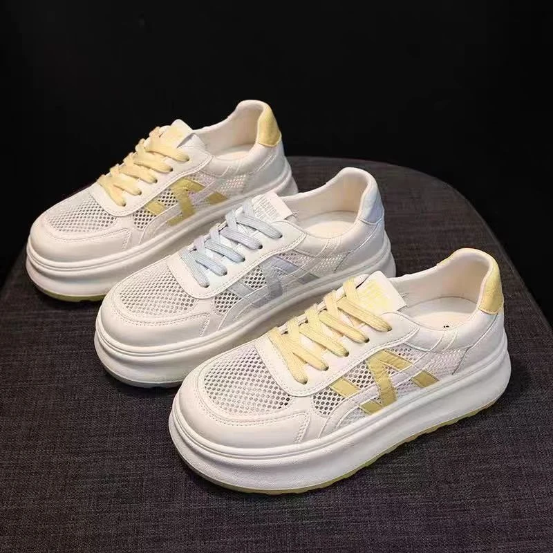 2025夏季新款网面休闲板鞋女百搭透气小白鞋996