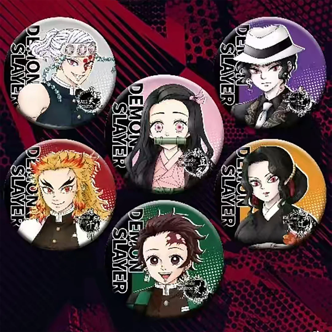 【拆袋】《鬼灭之刃》同人二创细闪吧唧徽章盲盒(代拆)（名创优谷）