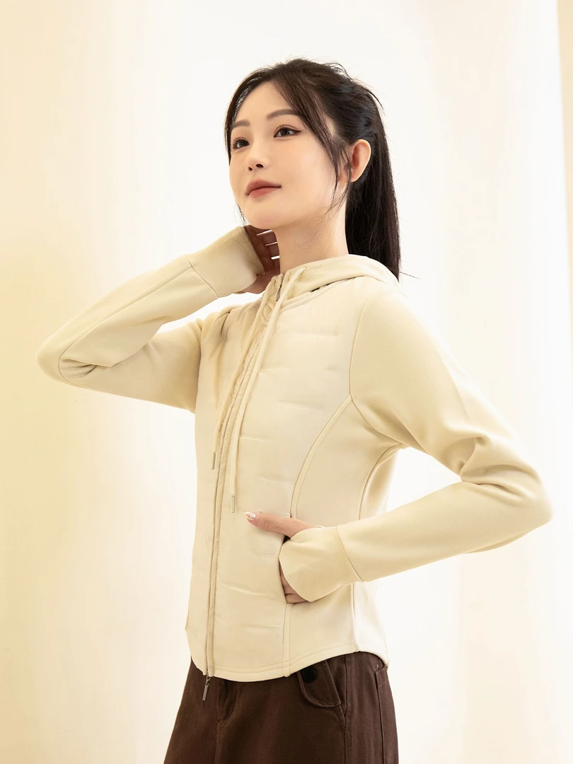 2024秋冬爆款石墨烯7A修身显瘦立领小蛮腰拉链上衣休闲