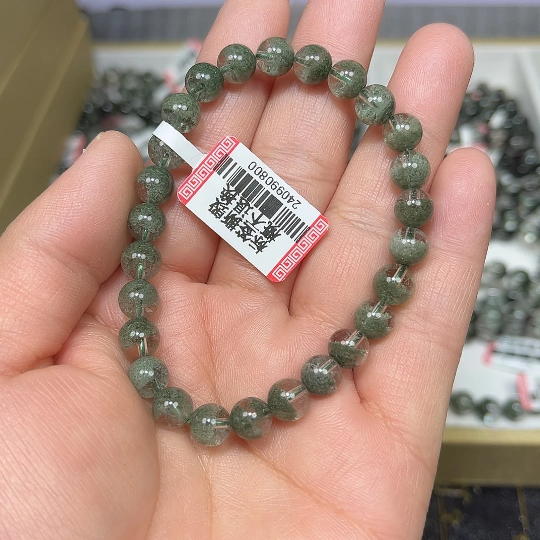 欧****水晶手串未镶嵌绿幽灵手串