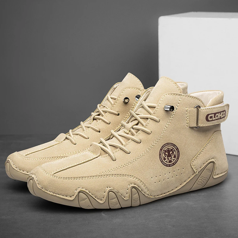 外贸大码男士马丁靴中帮爆款高帮休闲八爪鱼鞋男百搭英伦户外复古