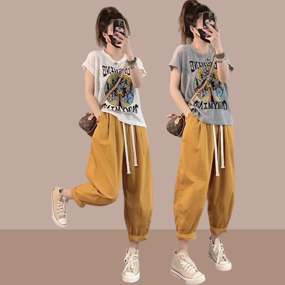 夏装搭配一整套减龄洋气时尚套装小个子穿搭一整套休闲两件套夏天