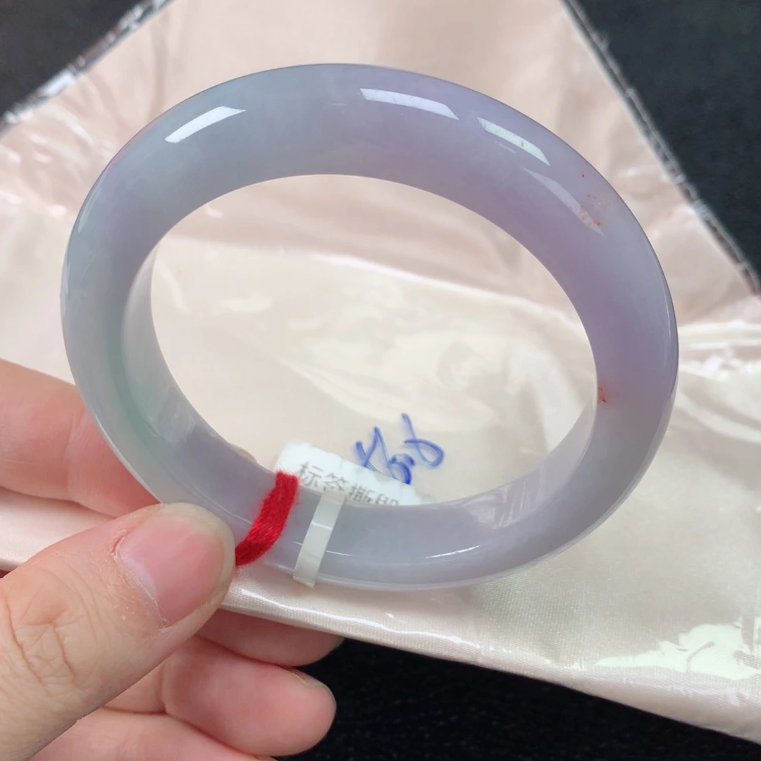 未镶嵌手镯翡翠缅甸天然翡翠手镯55.5