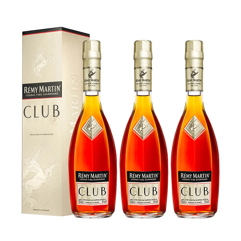 人头马CLUB香槟区优质干邑350ml（3瓶装）
