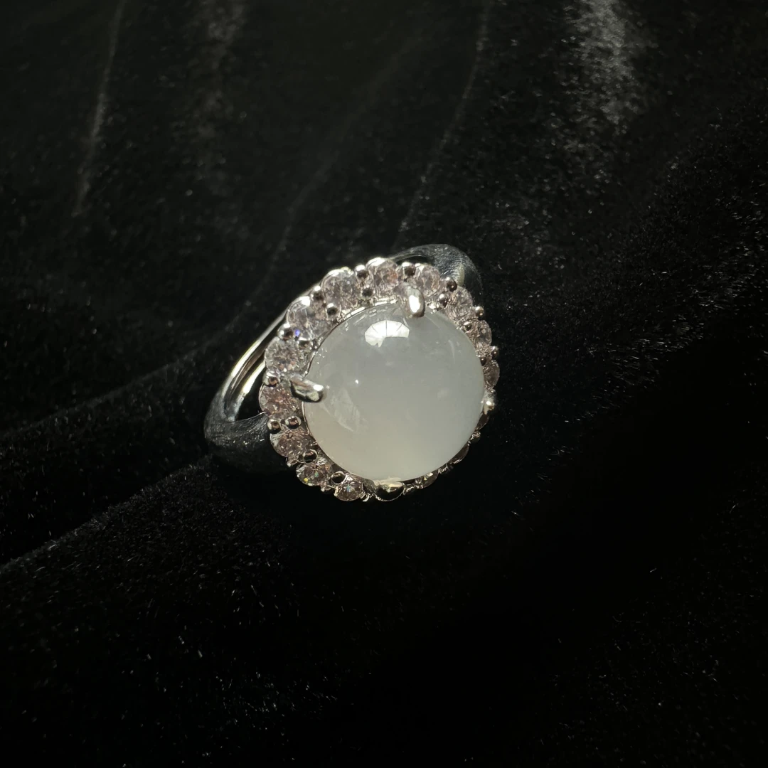 【大杨姐粉丝专属】【证书+精美礼盒】合金镶嵌海洋之谜玉髓气质 戒指