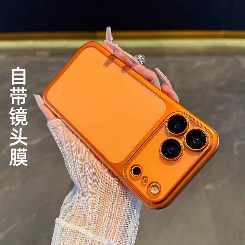 适用iPhone17PROMAX手机壳苹果17Air自带镜头膜16电镀PC磨砂硬壳