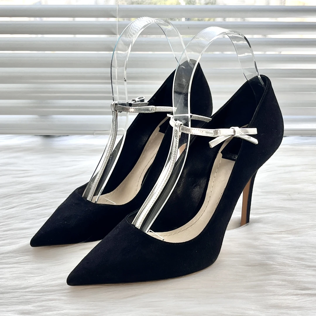 99新 DIOR/迪奥 蝴蝶一字带高跟鞋 37码 公价9.2k c0562