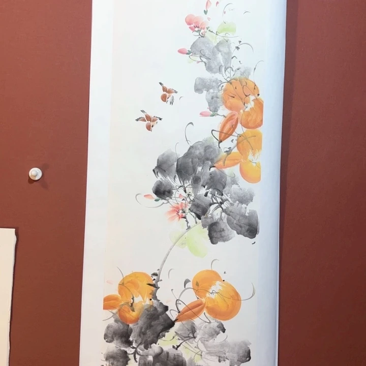 国画听兰老师花鸟