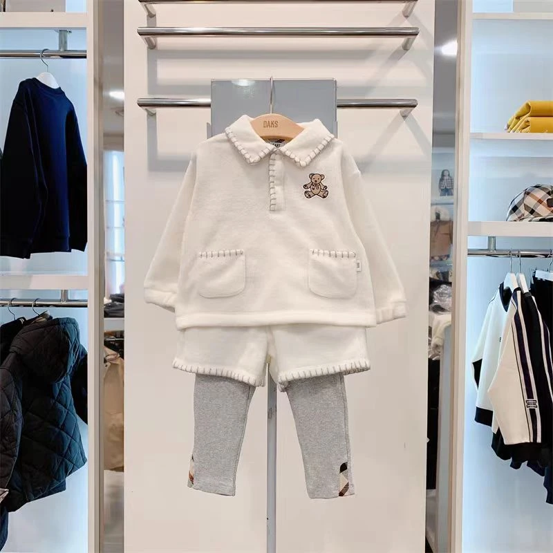 现 韩版儿童时尚卫衣+假两件裤套装10026