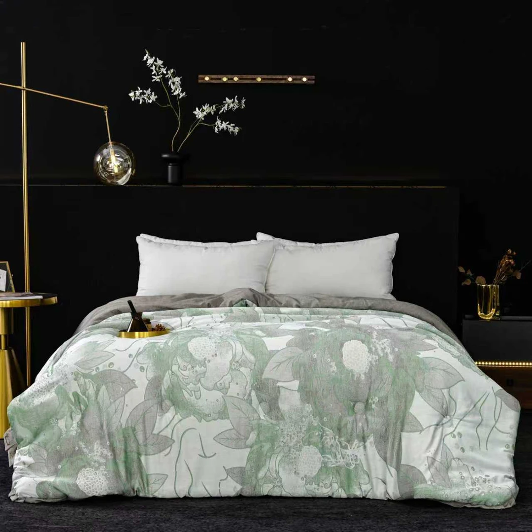 【DADONG·奢香夫人绿】200*230麻被罩轻奢多功能可机洗