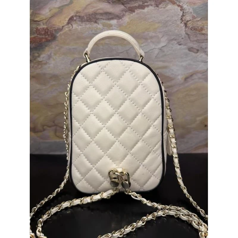 HIRMRIS手工真皮包 19-551290-白 包边X双肩香