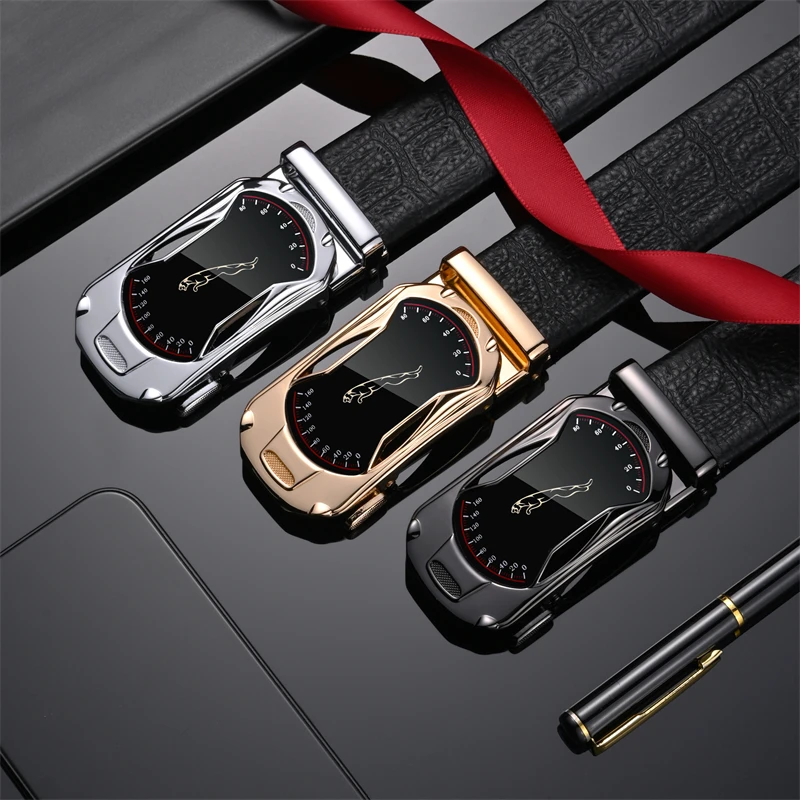 皮带男真皮自动扣鳄鱼纹牛皮腰带男款商务百搭年轻人韩版休闲裤带