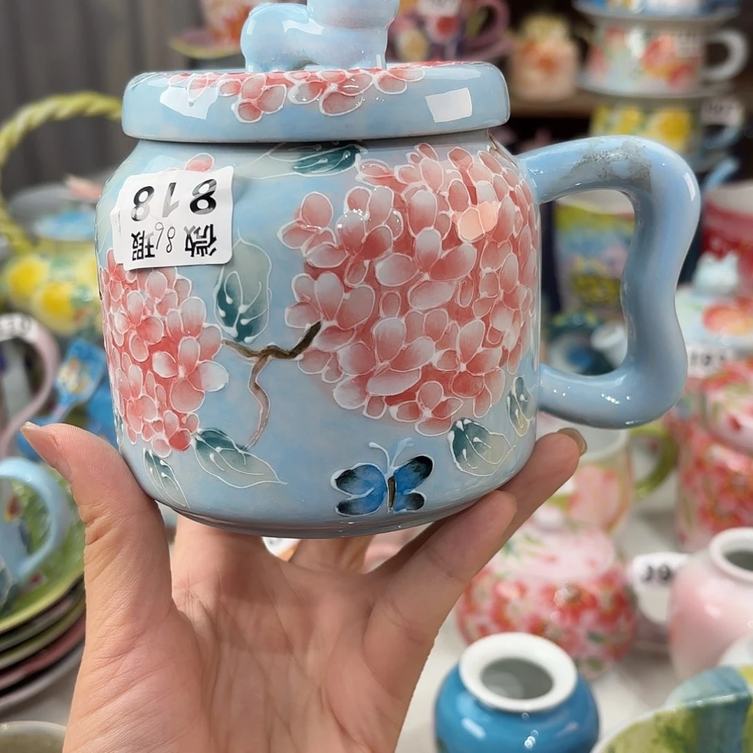 景德镇手绘高温釉下彩陶瓷茶具