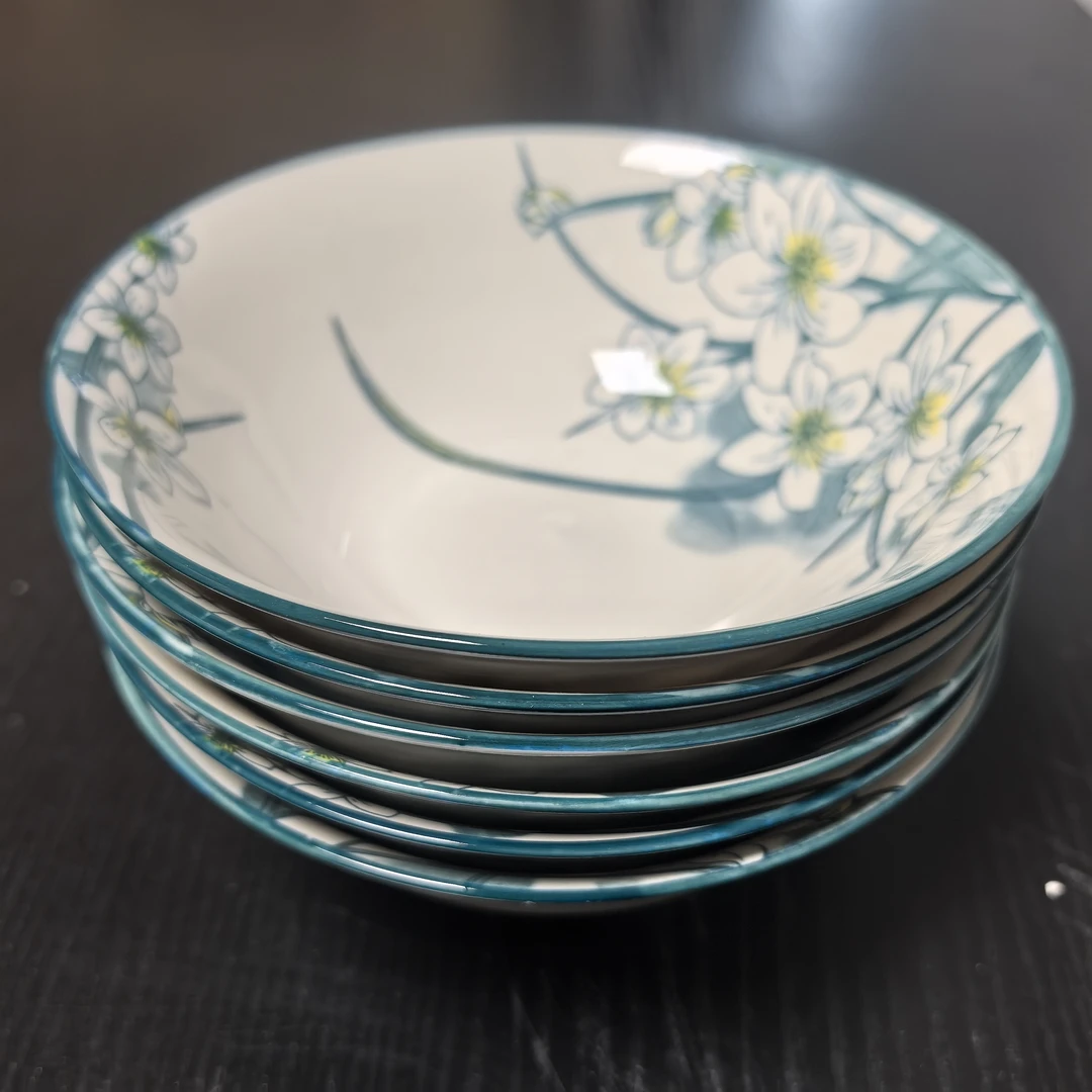 B22 水仙花面碗6英寸 一组6个 家居百货周边