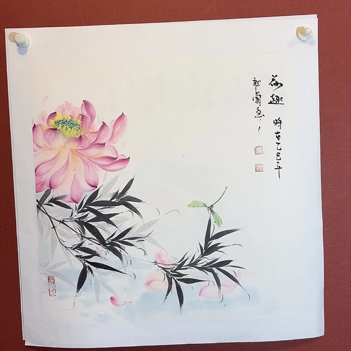国画听兰老师花鸟