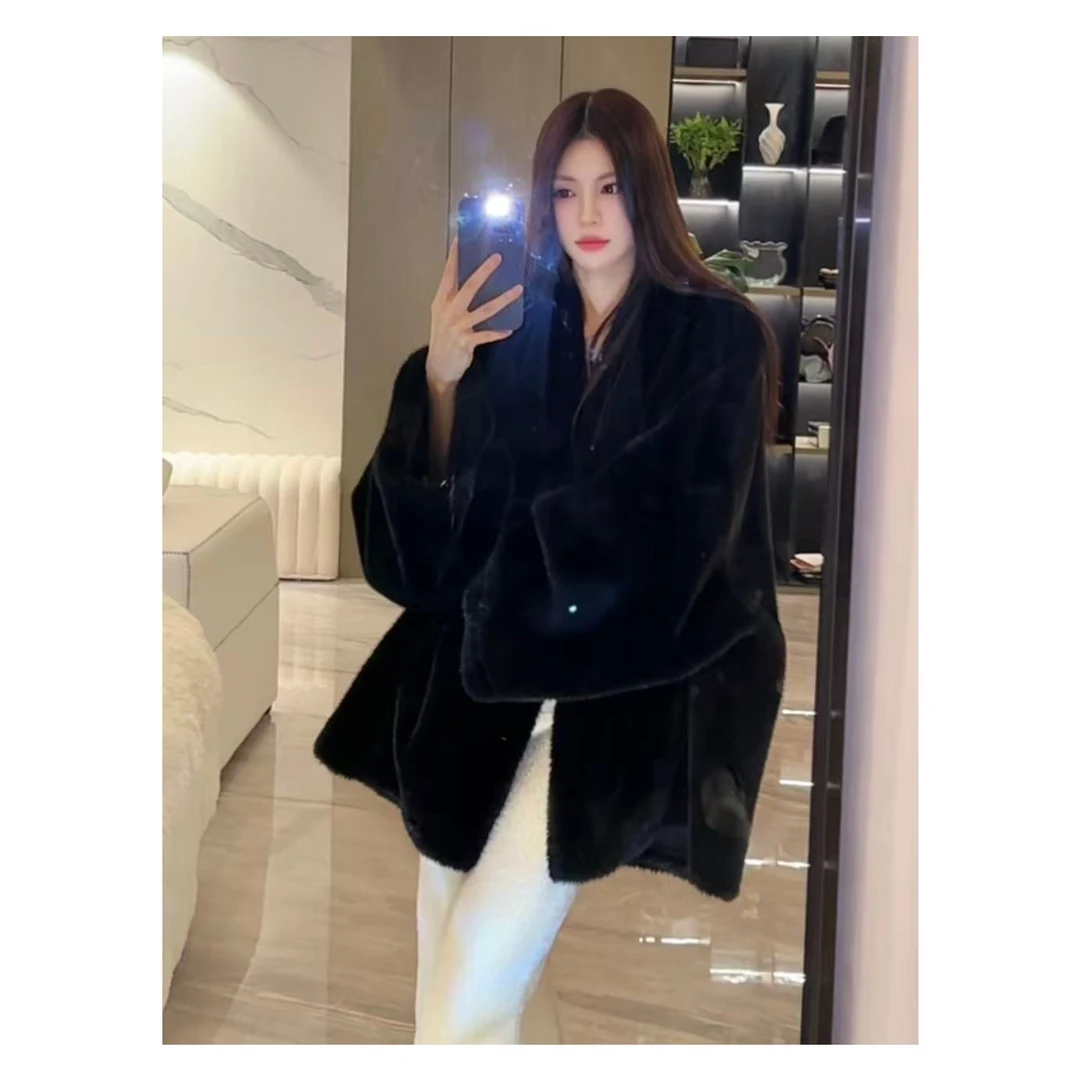 本命欧貂 老钱慵懒松弛巨百搭宽松冬季毛毛外套