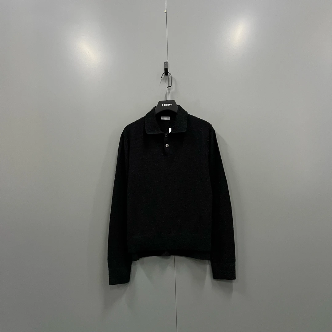 未使用 DIOR/迪奥 黑色小图案刺绣针织衫 S码/全新/bc017147