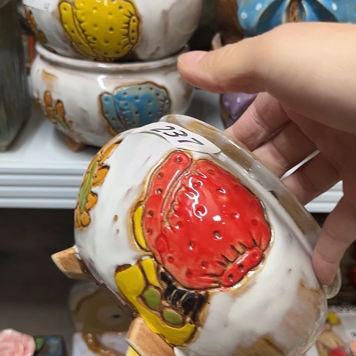 粗陶材质多肉花盆