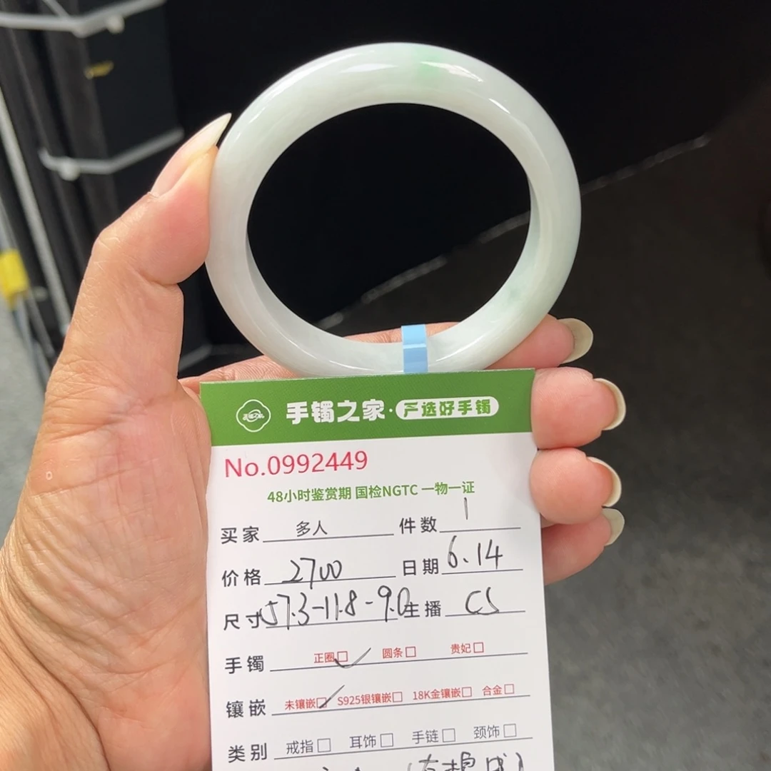 翡翠手镯未镶嵌多人