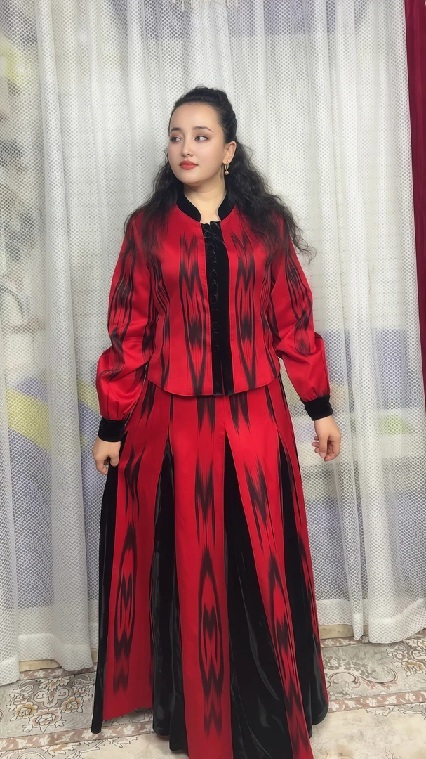 艾德莱斯套装裙子