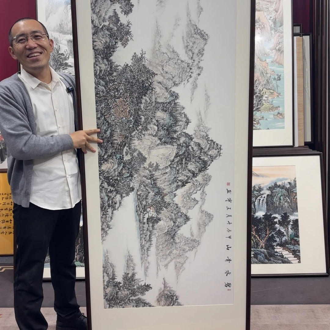左***格国画手绘作品210/80