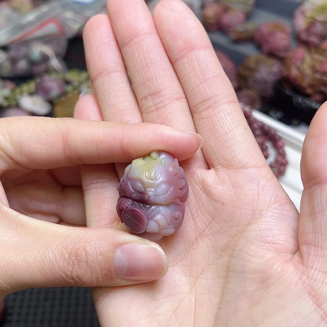 豆***包玛瑙/玉髓未镶嵌定制吊坠定制