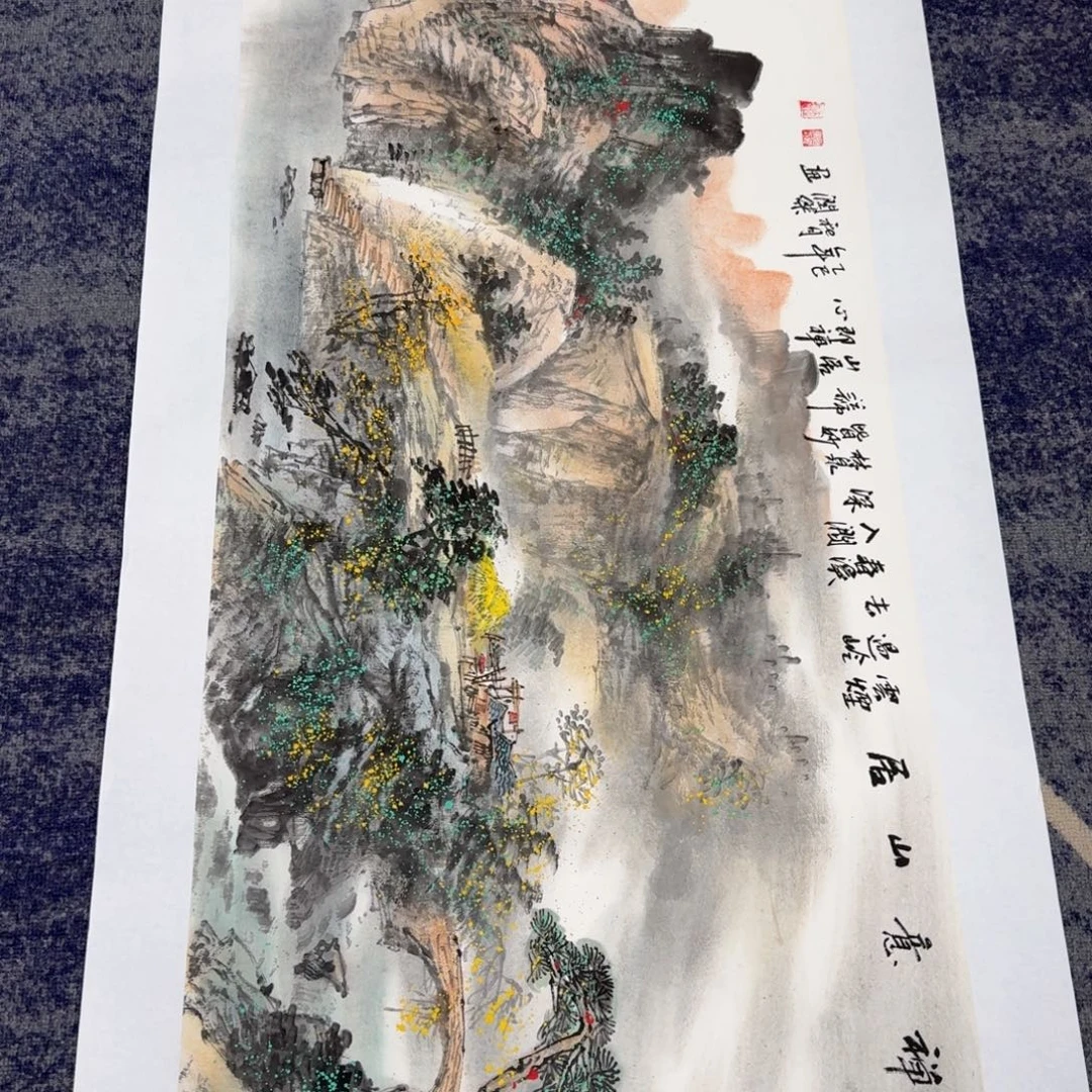 国画国画作品山水花鸟