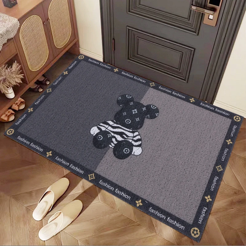 家用pvc地垫卡通玄关入户垫户外脚垫防滑蹭土可裁剪丝圈耐磨耐用