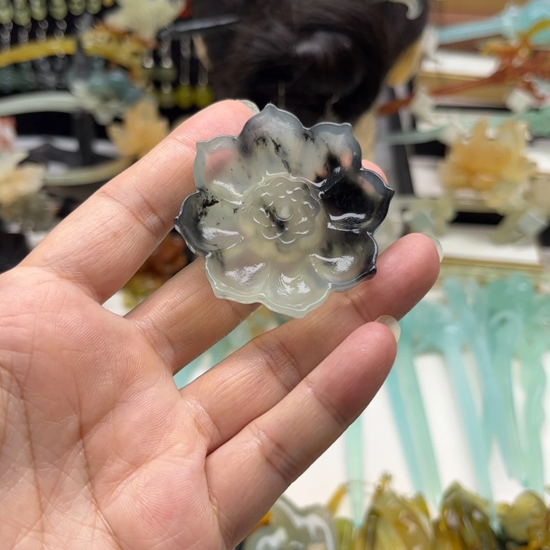 蛇纹石玉合金发簪