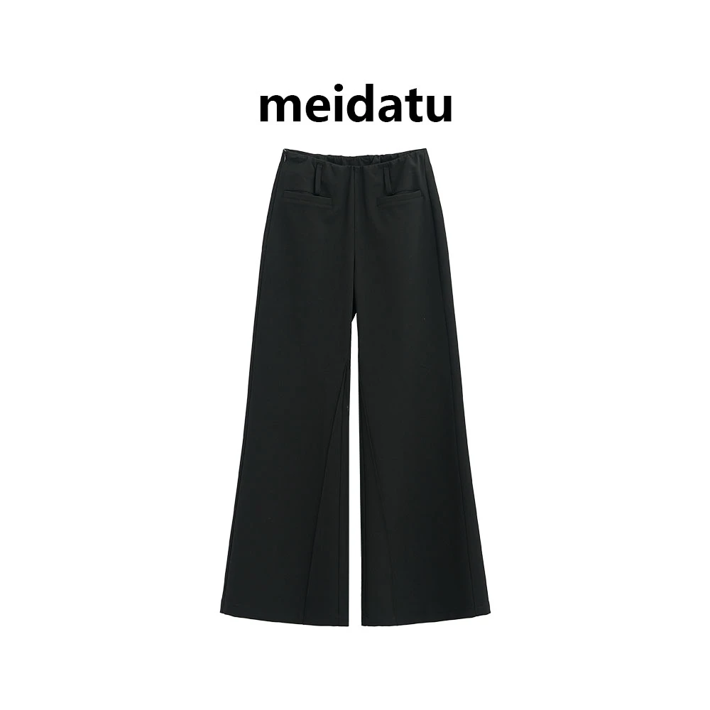 美哒兔(裤乐之境)简约百搭直筒休闲裤(小个子版)CD793-Q