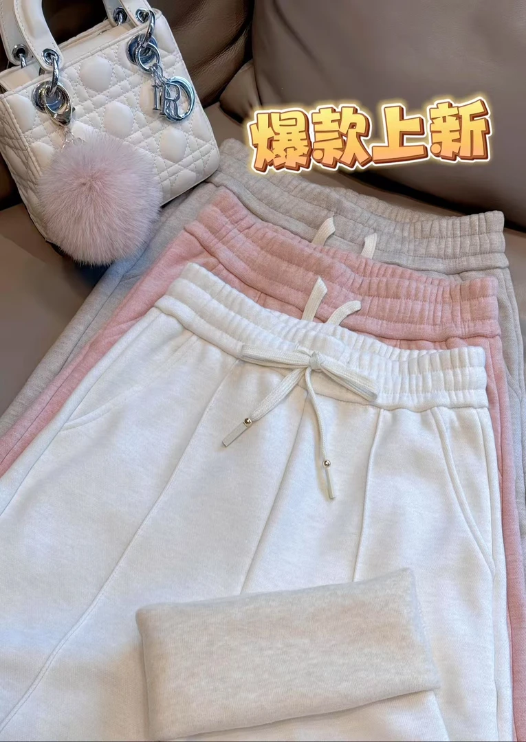 【窄版羊毛裤中缝裤】秋冬款防风保暖休闲百搭直筒裤24708