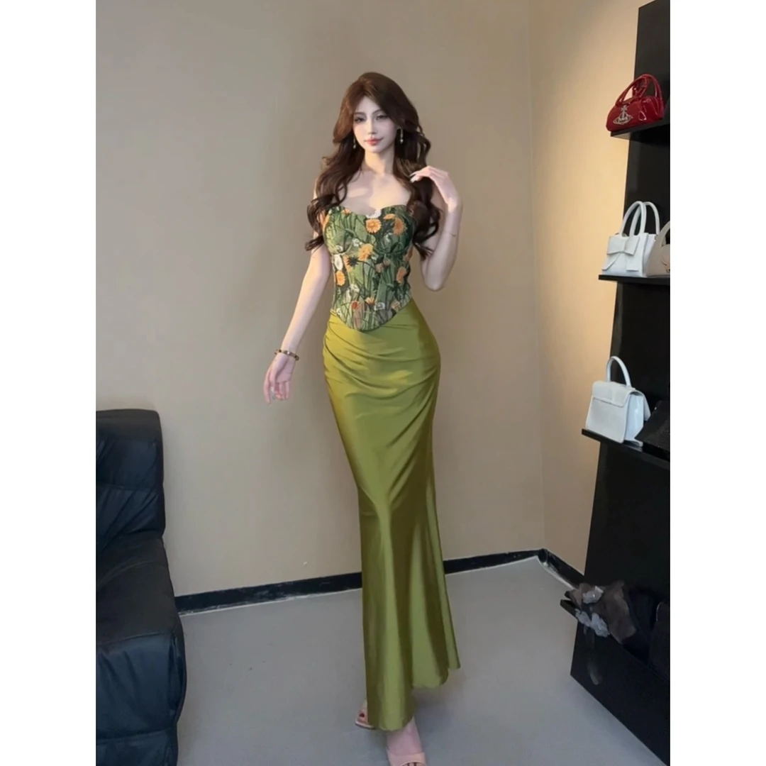 小莹日记【绿野仙踪】春夏绿色气质设计感修身两件套QZYHZ48875