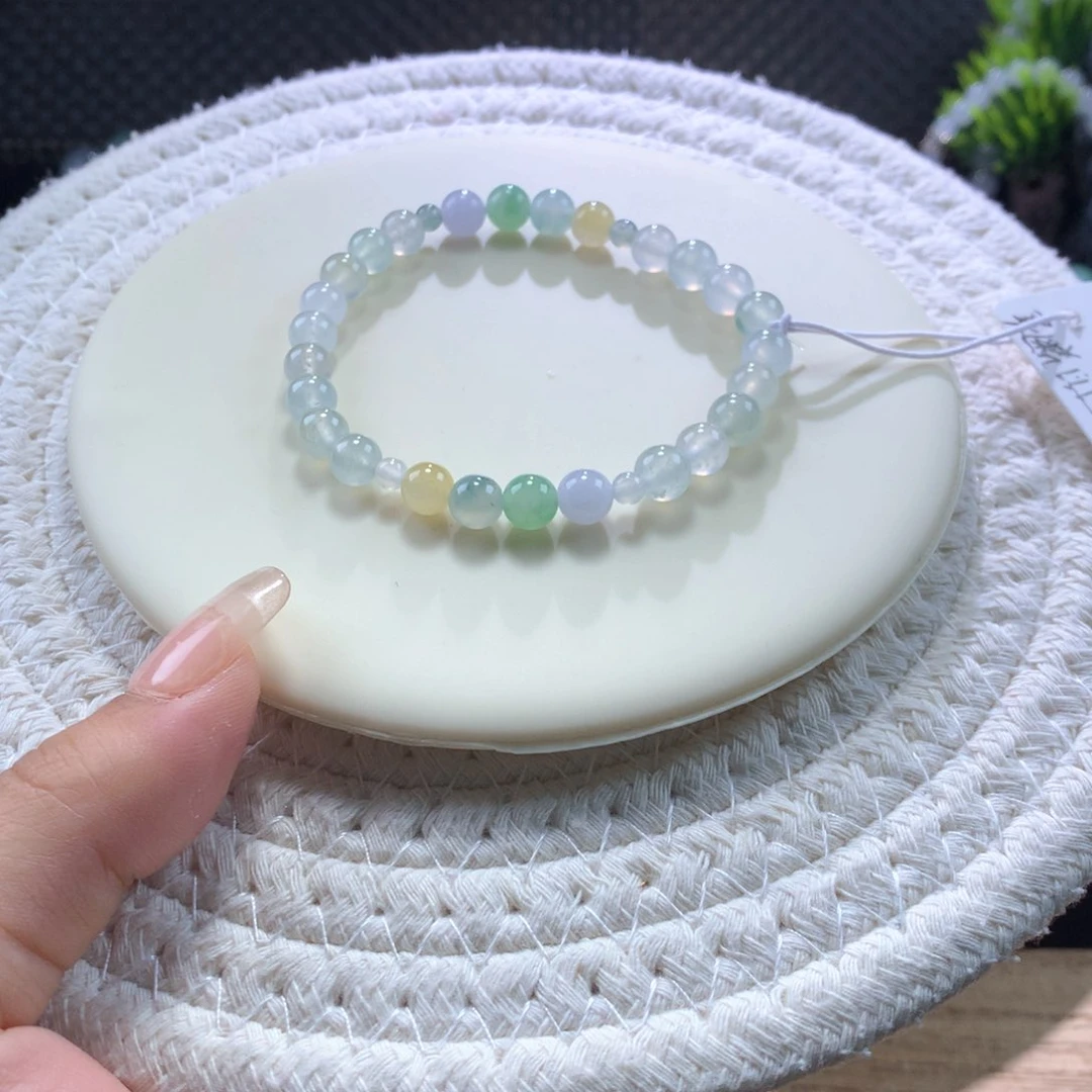 翡翠手链未镶嵌特价卡6冰仙子