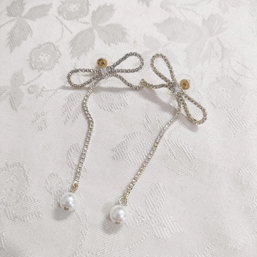 铜合金耳饰 气质百搭蝴蝶吊坠耳钉耳环1539