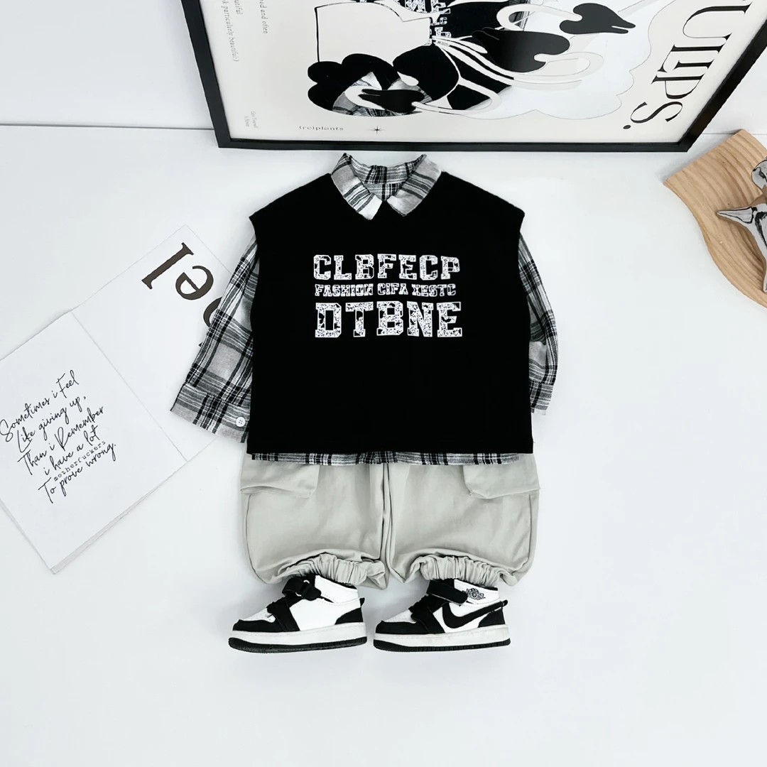 男童套装2025秋新款秋装儿童上衣两件套潮 YC25900 悠悠童话童装