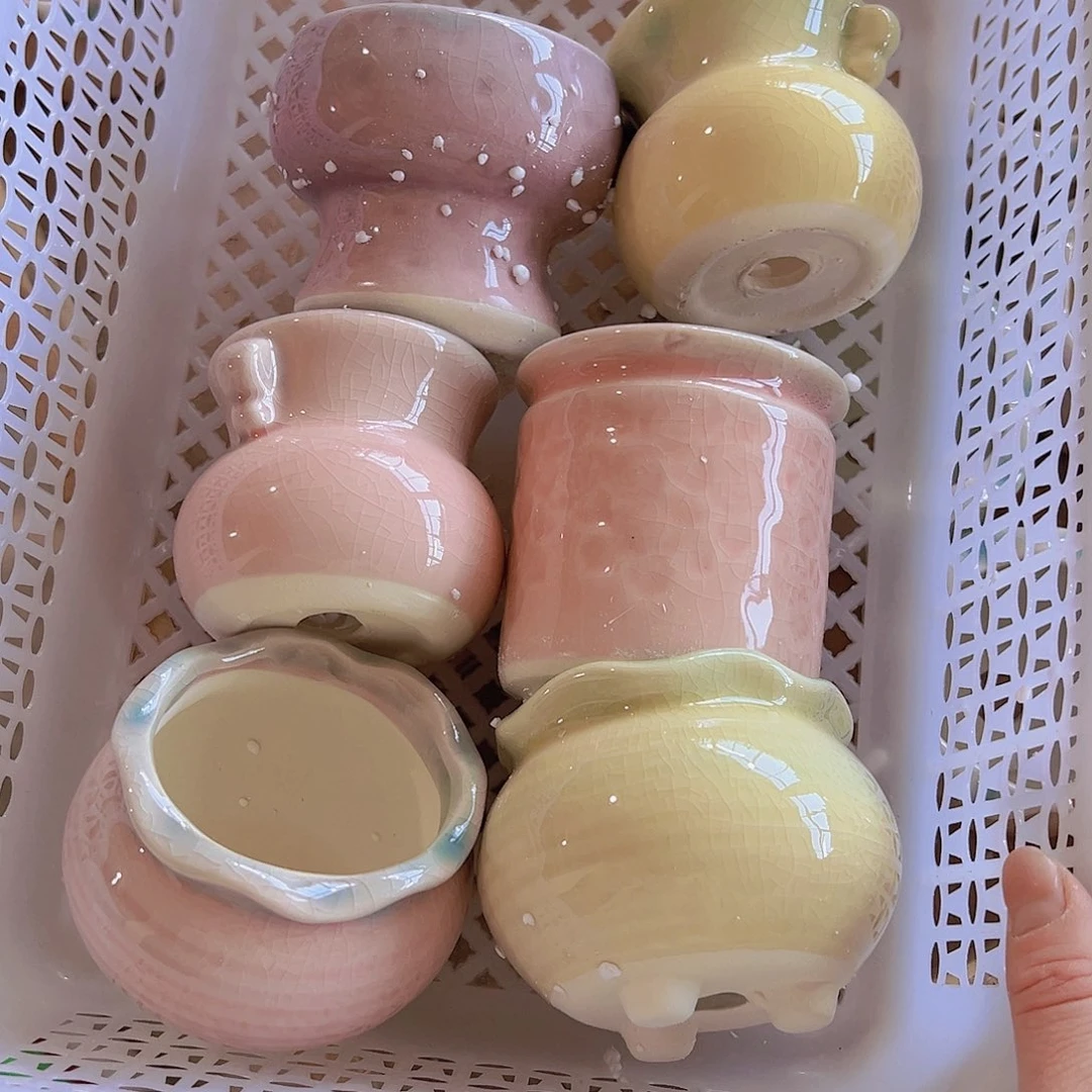 红陶陶瓷花盆当场满12包邮