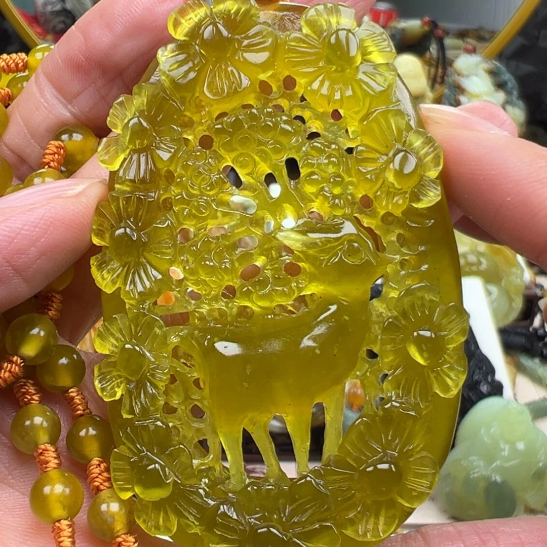 岫玉未镶嵌挂件挂件