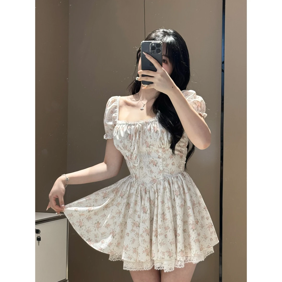 10.24清清【春日女友】小碎花吊带显瘦连衣裙 2628M