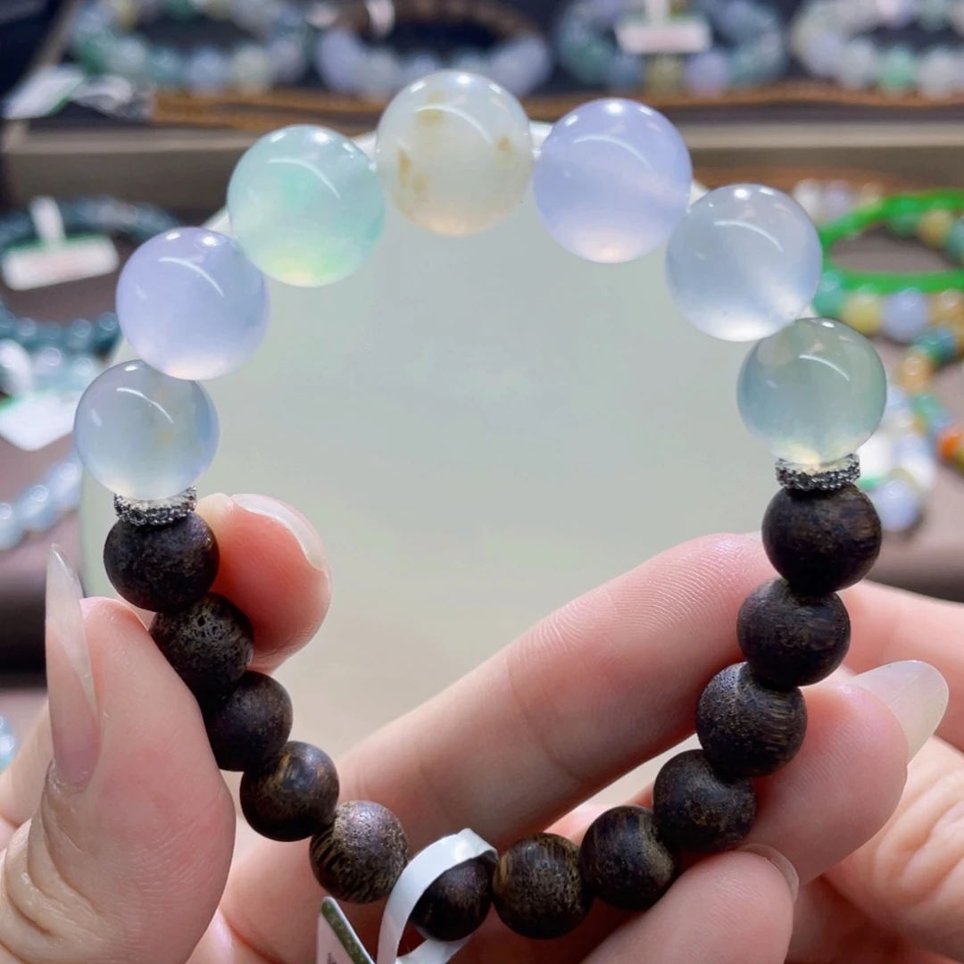 未镶嵌手链翡翠梦幻彩半圈