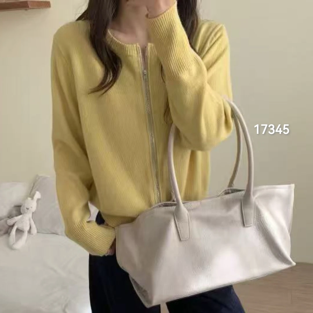 17345 WANGDAN（部无水洗唛介意慎拍)净版双拉链款长袖针织衫