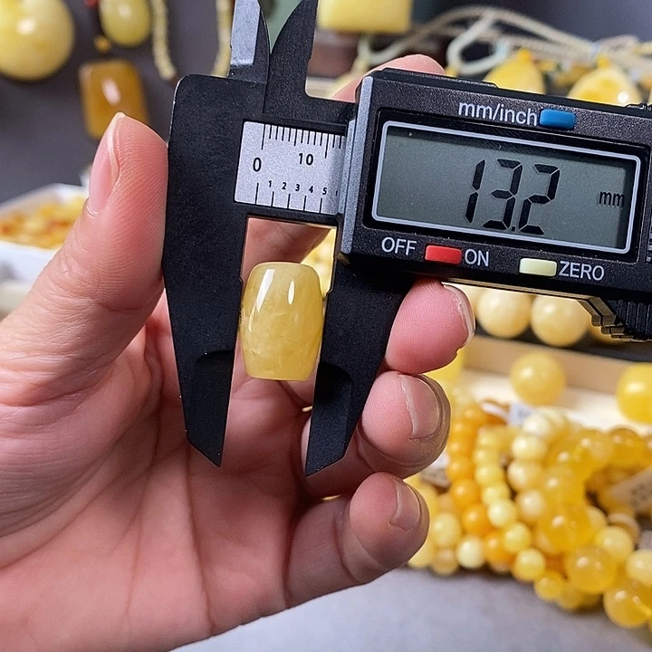 琥珀未镶嵌裸石桶珠