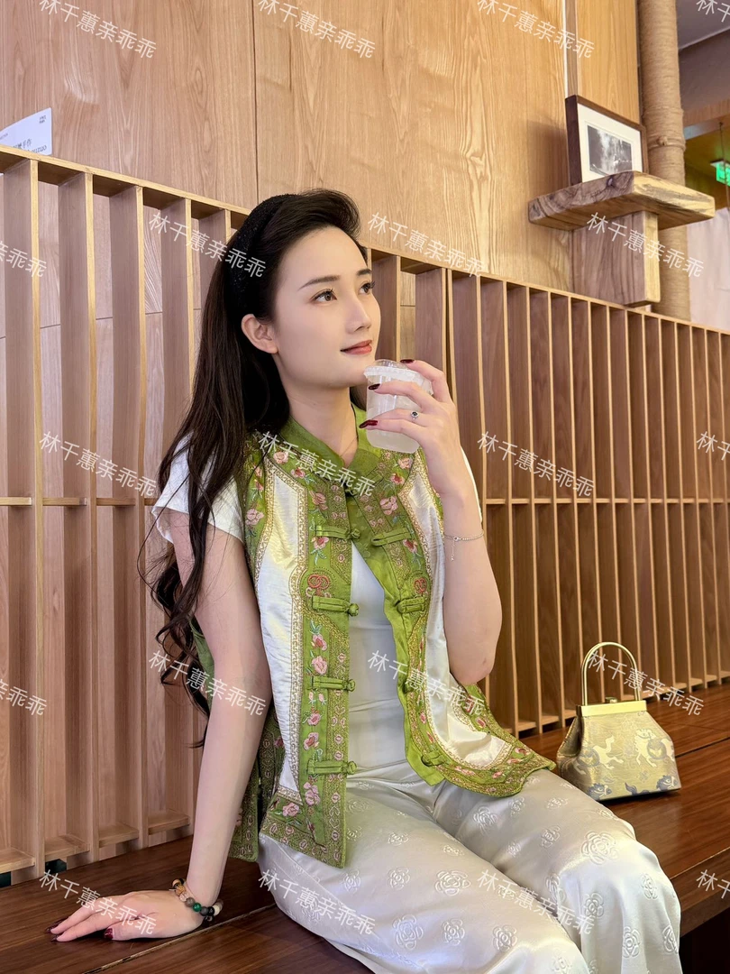 2025春季新款『晚悠』新中式国风精致显白百搭显瘦高级刺绣马甲上衣