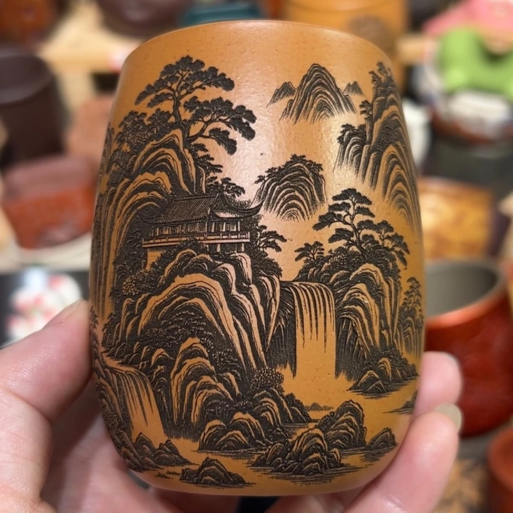 紫砂茶杯宜兴紫砂主人杯