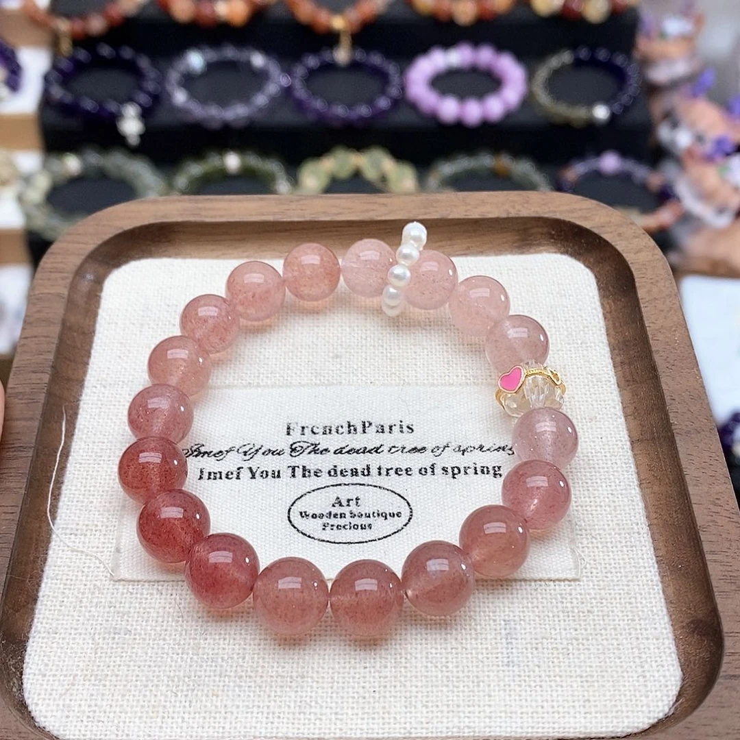 水晶手链未镶嵌幸***草莓晶手串