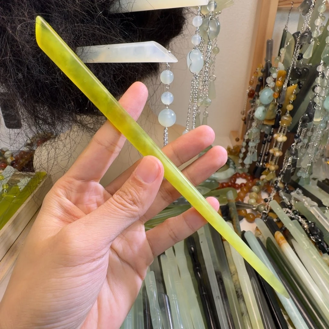 蛇纹石玉合金发饰