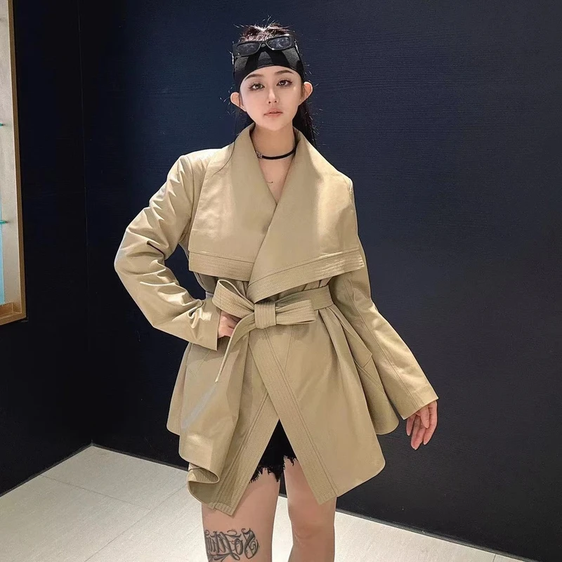 LL【女王优选】轻奢高端时尚气质设计师皮衣外套PP22网红短款百搭