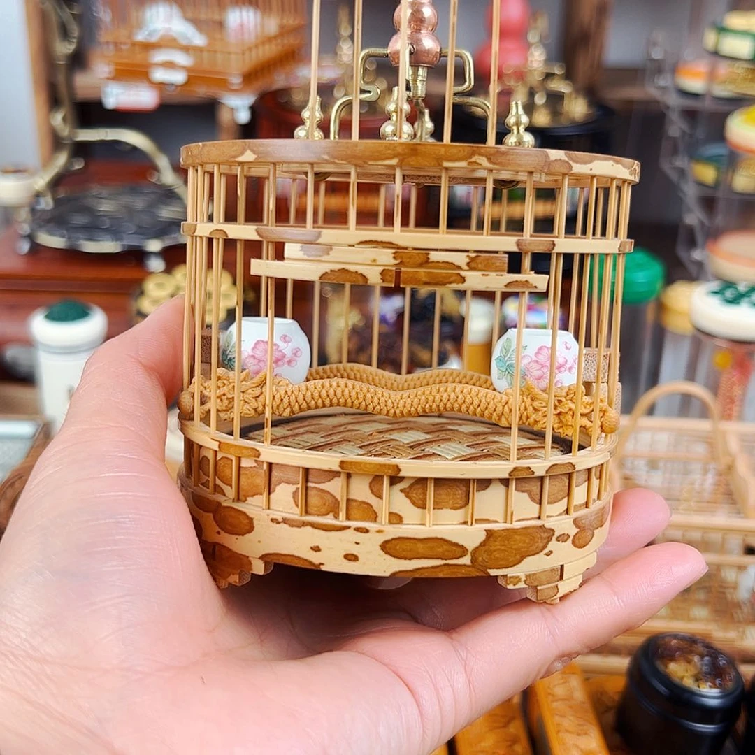 木尤志武梅妃竹圆笼➕翡翠绿蝈蝈