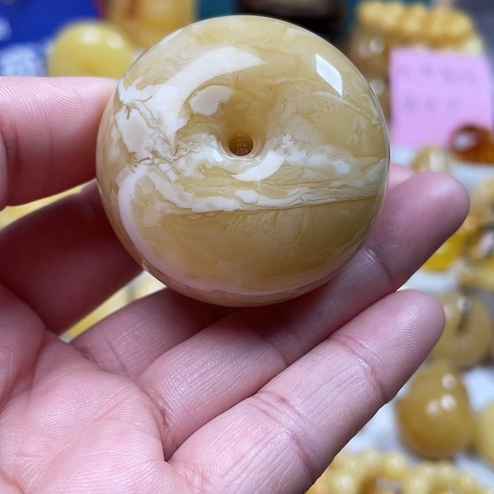 蜜蜡裸石未镶嵌蜜蜡平安扣